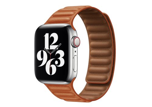 Apple Watch két részes mágneses bőróraszíj /aranybarna/ 40/41 és 42mm