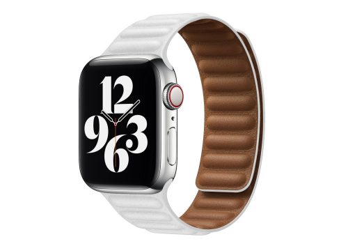 Apple Watch két részes mágneses bőróraszíj /fehér/40/41 és 42mm