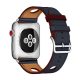 Apple Watch rally bőróraszíj /kék-piros/ 42/44/45/49 mm