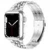 Apple Watch "Pearlmaster" láncszemes fém óraszíj /ezüst/ 38/40/41 mm