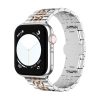 Apple Watch "Pearlmaster" láncszemes fém óraszíj /ezüst-rosegold/ 38/40/41 mm