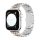 Apple Watch "Pearlmaster" láncszemes fém óraszíj /ezüst-rosegold/ 38/40/41 mm