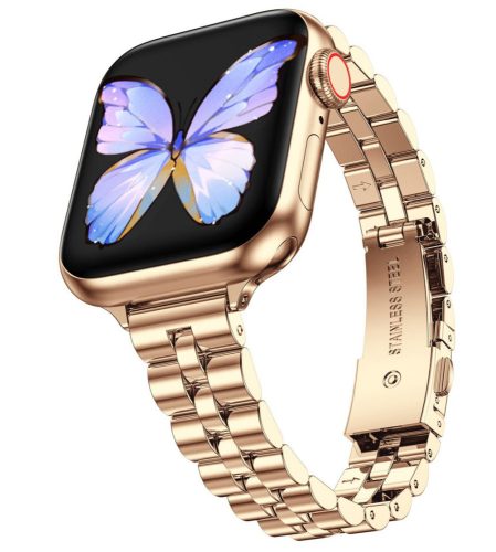 Apple Watch "Jubilee" láncszemes vékony fém óraszíj /rosegold/ 44/45/46/49 mm