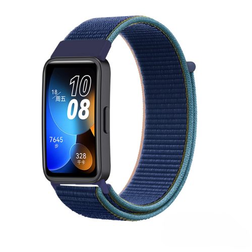 MYBANDZ Tépőzáras szövet óraszíj/kék Huawei Band 8-9