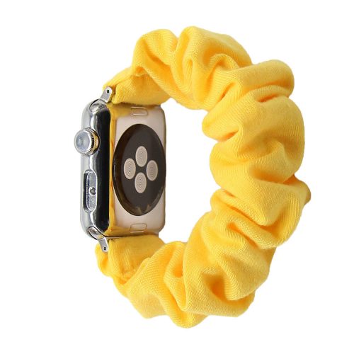 Apple Watch  scrunchie óraszíj-sárga 44/45/46 és 49 mm