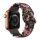 Apple Watch csatos szilikon óraszíj-black-flower 38/40/41 mm