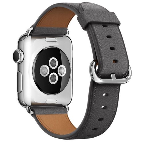 Apple Watch bőróraszíj /szürke/ 42/44/45/49 mm