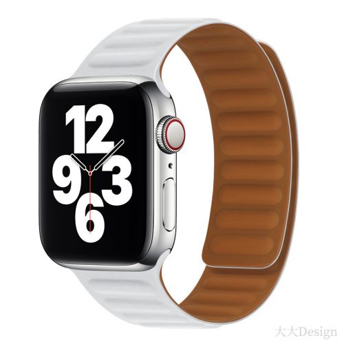 Apple Watch két részes mágneses szilikon pánt /fehér/ 40/41 és 42mm