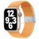 Apple Watch állítható fonott óraszíj /sárga/ 40/41 és 42mm