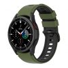 MYBANDZ kétszínű rés-nélküli szilikon óraszíj Galaxy Watch 4-5-6-7/khaki-fekete/ 20mm