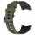 MYBANDZ kétszínű rés-nélküli szilikon óraszíj Galaxy Watch 4-5-6-7/khaki-fekete/ 20mm