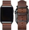 Apple Watch vintage bőróraszíj-sötét barna 44/45/46 és 49 mm