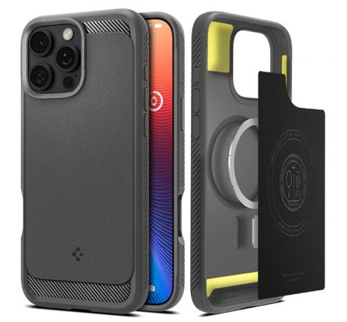 Spigen Rugged Armor MagFit Apple iPhone 16 Pro Max tok, szürke