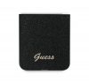 Guess PC/TPU Glitter Flakes Metal Logo Samsung Galaxy Z Flip6 hátlap tok, fekete