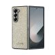 Guess PC/TPU Glitter Flakes Metal Logo Samsung Galaxy Z Fold 6 hátlap tok, arany