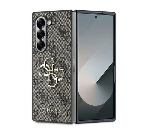 Guess 4G Metal Logo PU Samsung Galaxy Z Fold6 hátlap tok, barna