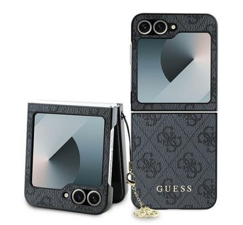 Guess 4G Charm Samsung Galaxy Z Flip6 hátlap tok, szürke