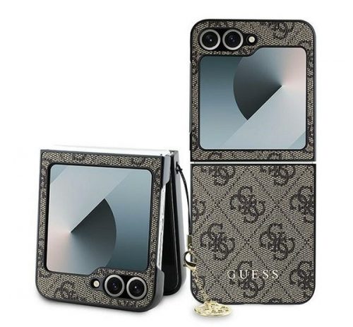 Guess 4G Charm Samsung Galaxy Z Flip6 hátlap tok, barna