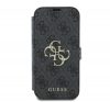 Guess 4G Metal Logo iPhone 16 Pro flip/oldalra nyíló tok, fekete GUBKP16L4GMGGR