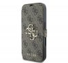 Guess 4G Metal Logo iPhone 16 Pro flip/oldalra nyíló tok, barna GUHMP16XU4GPRW