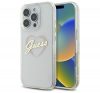 Guess IML Heart iPhone 16 Pro kemény hátlap tok, átlátszó GUHCP16LHCHGSPT