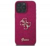 Guess Glitter Script Big 4G iPhone 16 Pro kemény hátlap tok, lila GUHCP16LHG4SGU