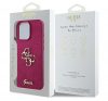 Guess Glitter Script Big 4G iPhone 16 Pro kemény hátlap tok, lila GUHCP16LHG4SGU