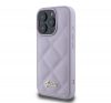 Guess Quilted Metal Logo iPhone 16 Pro kemény hátlap tok, lila GUHCP16LPSQSQSU