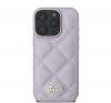 Guess Quilted Metal Logo iPhone 16 Pro kemény hátlap tok, lila GUHCP16LPSQSQSU