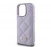 Guess Quilted Metal Logo iPhone 16 Pro kemény hátlap tok, lila GUHCP16LPSQSQSU