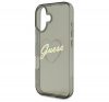 Guess IML Heart iPhone 16 Plus kemény hátlap tok, fekete GUHCP16MHCHGSPK