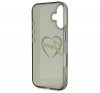 Guess IML Heart iPhone 16 Plus kemény hátlap tok, fekete GUHCP16MHCHGSPK