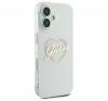 Guess IML Heart iPhone 16 kemény hátlap tok, átlátszó GUHCP16SHCHGSPT