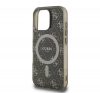 Guess IML 4G Background iPhone 16 Pro MagSafe kemény hátlap tok, barna GUHMP16LH4DTEW