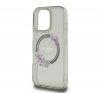 Guess IML Flowers Wreath iPhone 16 Pro MagSafe kemény hátlap tok, fekete GUHMP16LHFWFCK