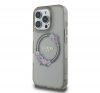 Guess IML Flowers Wreath iPhone 16 Pro MagSafe kemény hátlap tok, fekete GUHMP16LHFWFCK