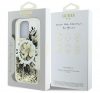 Guess Liquid Glitter Flower iPhone 16 Pro MagSafe kemény hátlap tok, bézs GUHMP16LLFMWTE