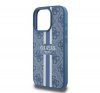 Guess 4G Printed Stripes iPhone 16 Pro MagSafe kemény hátlap tok, kék GUHMP16LP4RPSB