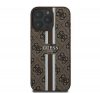 Guess 4G Printed Stripes iPhone 16 Pro MagSafe kemény hátlap tok, barna GUHMP16LP4RPSW