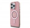 Guess IML Rhinestones MagSafe iPhone 16 Pro kemény hátlap tok, rózsaszín GUHMP16LPFTDTEP