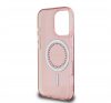 Guess IML Rhinestones MagSafe iPhone 16 Pro kemény hátlap tok, rózsaszín GUHMP16LPFTDTEP