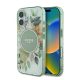 Guess IML Flower & Tonal Circle iPhone 16 Plus kemény hátlap tok, zöld GUHMP16MHFWBDCEN