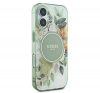 Guess IML Flower & Tonal Circle iPhone 16 Plus kemény hátlap tok, zöld GUHMP16MHFWBDCEN