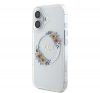 Guess IML Flowers Wreath iPhone 16 Plus MagSafe kemény hátlap tok, átlátszó GUHMP16MHFWFCT