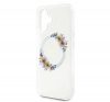 Guess IML Flowers Wreath iPhone 16 Plus MagSafe kemény hátlap tok, átlátszó GUHMP16MHFWFCT