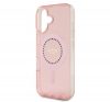 Guess IML Rhinestones MagSafe iPhone 16 Plus kemény hátlap tok, rózsaszín GUHMP16MPFTDTEP