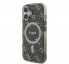 Guess IML 4G Background iPhone 16 MagSafe kemény hátlap tok, barna GUHMP16SH4DTEW