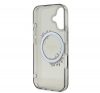 Guess IML Flowers Wreath iPhone 16 MagSafe kemény hátlap tok, fekete GUHMP16SHFWFCK