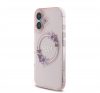 Guess IML Flowers Wreath iPhone 16 MagSafe kemény hátlap tok, rózsaszín GUHMP16SHFWFCP