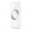 Guess IML Flowers Wreath iPhone 16 MagSafe kemény hátlap tok, átlátszó GUHMP16SHFWFCT